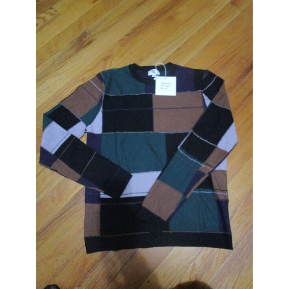NWT YAL New York womens long sleeve patchwork print multicolor knit sweater XS - Picture 8 of 8